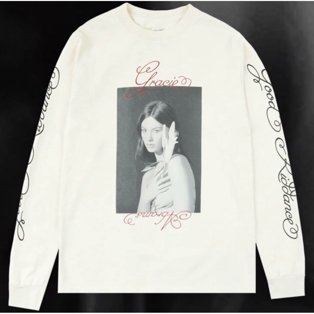 Gracie Abrams Long Sleeve T Shirt L Cream Good Riddance The Eras Tour Merch NEW